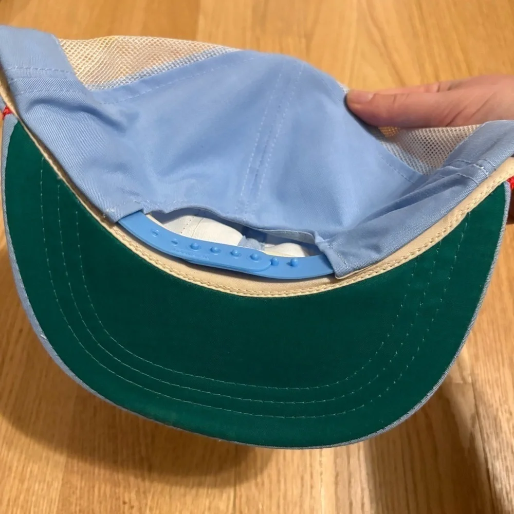 Vintage Florida Patch Fish Hat Golf Clubs Dolphin SnapBack Blue Orange